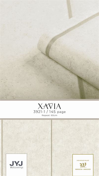 Giấy dán tường xi măng kẻ sọc Xavia 3921-1