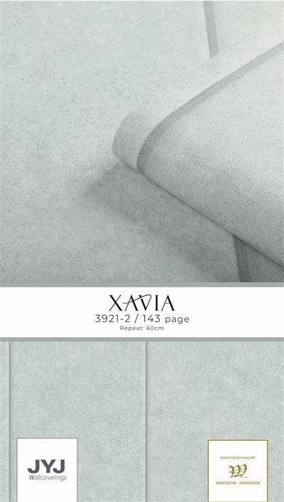 Giấy dán tường xi măng kẻ sọc Xavia 3921-2