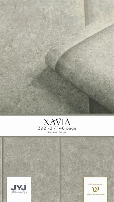Giấy dán tường xi măng kẻ sọc Xavia 3921-3