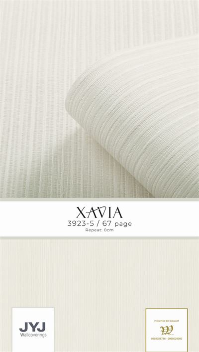 Giấy dán tường vân tăm dọc màu be Xavia 3923-5