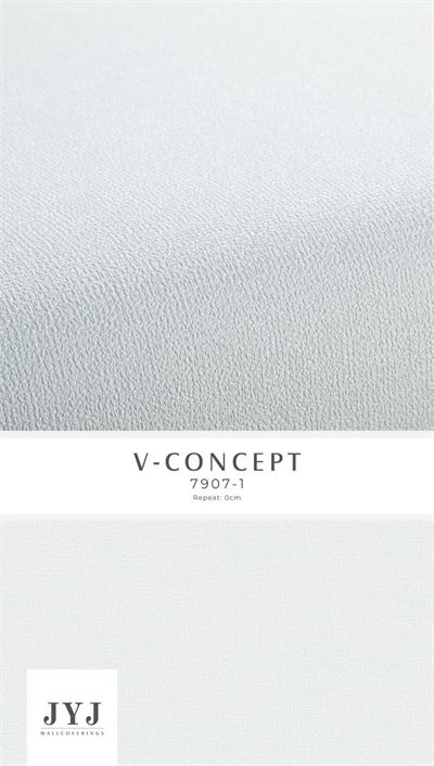 Giấy dán tường màu trắng sữa Vconcept 7907-1