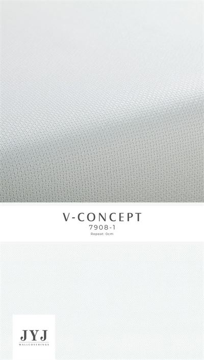 Giấy dán tường màu trắng Vconcept 7908-1