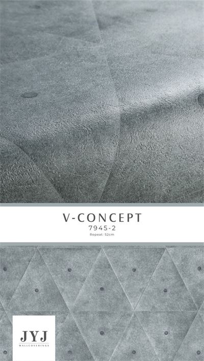 Giấy dán tường bê tông họa tiết màu ghi  7945-2