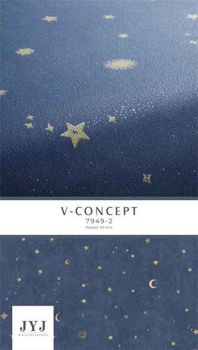 Giấy dán tường hình trăng sao Vconcept 7949-2