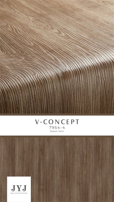 Giấy dán tường vân gỗ màu nâu Vconcept 7954-4