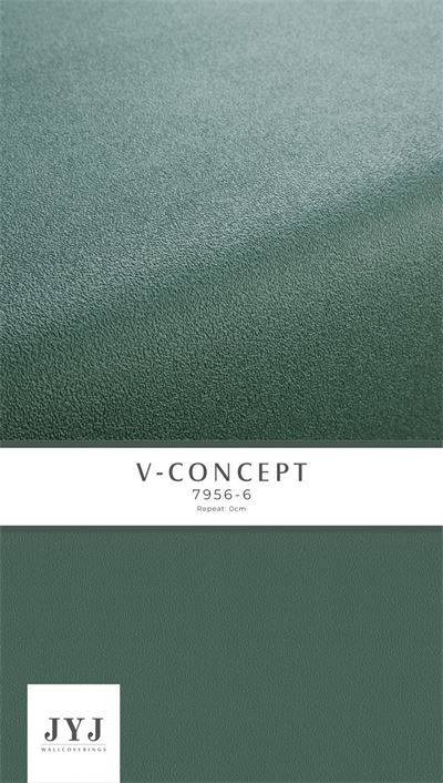 Giấy dán tường màu xanh đậm Vconcept 7956-6
