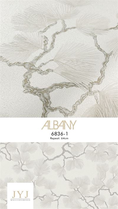 Giấy dán tường Albany 6836-1 hình lá 