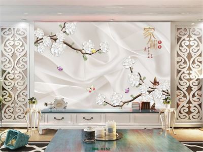 CÀNH HOA NỀN TRẮNG MHL-0152