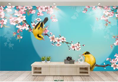 HOA ĐÀO VÀ CHIM VÀNG ANH MHL2-1597