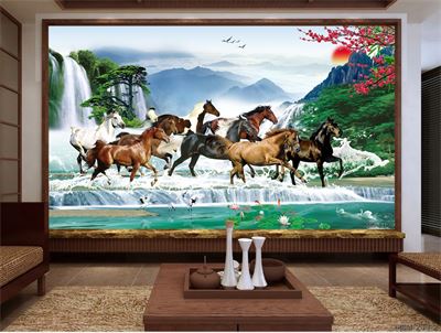 Tranh bát mã MBM-005KG