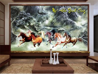 Tranh bát mã MBM-031-1KG