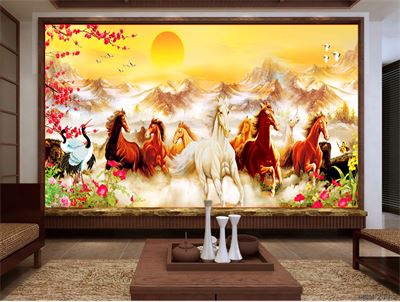 Tranh bát mã MBM-215KG