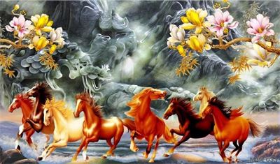 Tranh bát mã MBM-033