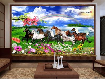 Tranh bát mã MBM-064KG