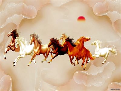 Tranh bát mã MBM-038