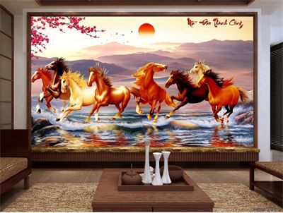 Tranh bát mã MBM-007KG