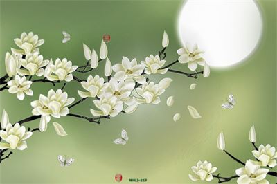 Hoa ngọc lan và trăng 3D MHL2-157