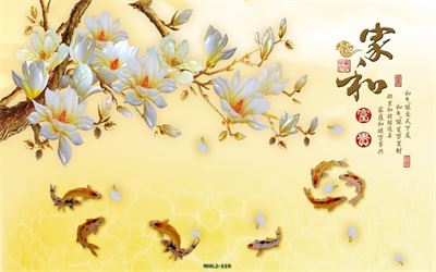 Hoa ngọc lan cá chép 3D MHL2-119