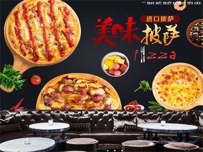 Trang trí quán pizza MNH-008