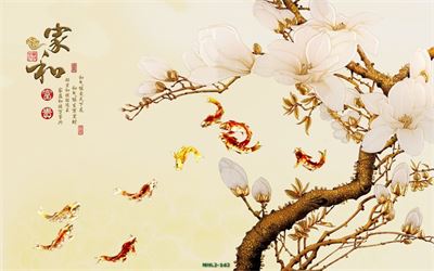 Hoa ngọc lan cá chép 3D MHL2-142