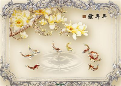 Hoa ngọc lan cá chép 3D MHL2-150