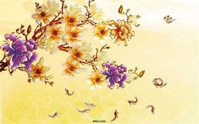 Hoa ngọc lan cá chép3D MHL2-154