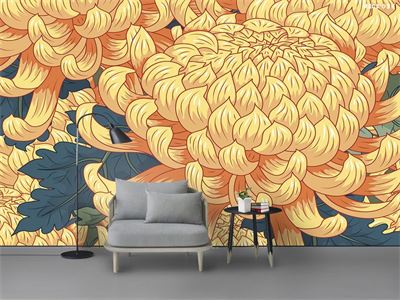 Tranh hoa cúc vàng MHC2-024