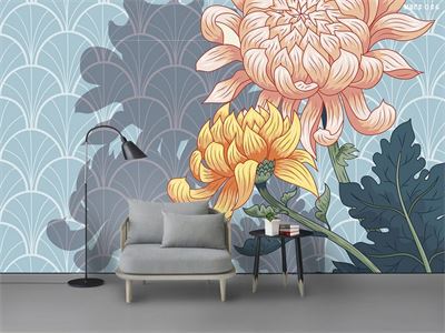 Tranh hoa cúc MHC2-026