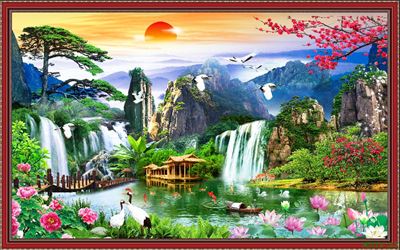 Phong cảnh sơn thủy hữu tình MHT2-123