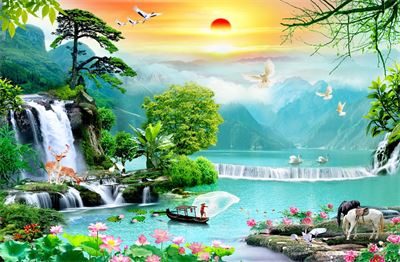 Phong cảnh sơn thủy hữu tình MHT2-107