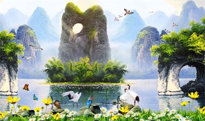 Phong cảnh sơn thủy hữu tình MHT2-122