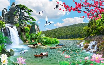 Phong cảnh sơn thủy hữu tình MHT2-017