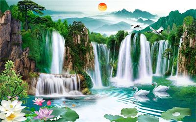 Phong cảnh sơn thủy hữu tình MHT2-130