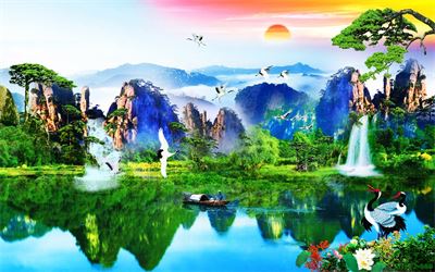 Phong cảnh sơn thủy hữu tình MHT2-080