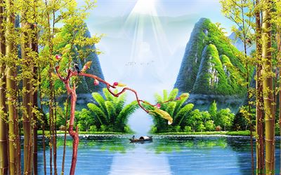 Phong cảnh sơn thủy hữu tình MHT2-088