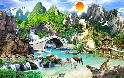 Phong cảnh sơn thủy hữu tình MHT2-009