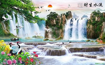 Phong cảnh sơn thủy hồ thác MHT2-313