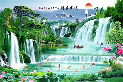 Phong cảnh sơn thủy hồ thác MHT2-310