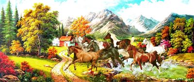 Tranh ngựa - bát mã - Mã đáo MBM2-043