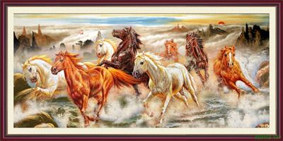 Tranh ngựa - bát mã - Mã đáo MBM2-037
