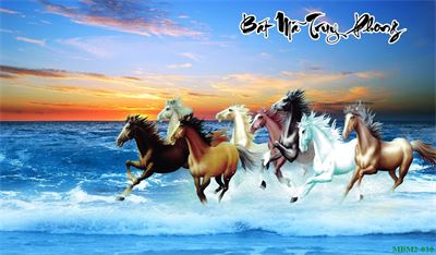 Tranh ngựa - bát mã - Mã đáo MBM2-030