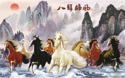 Tranh ngựa - bát mã - Mã đáo MBM2-069