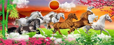 Tranh ngựa - bát mã - Mã đáo MBM2-018
