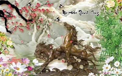 Tranh ngựa - bát mã - Mã đáo MBM2-025