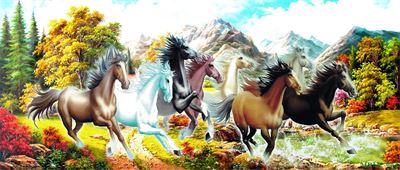 Tranh ngựa - bát mã - Mã đáo MBM2-003