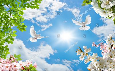 Dán trần hình hoa lá WSH-2020_27