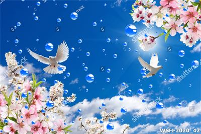 Dán trần hình hoa lá WSH-2020_42