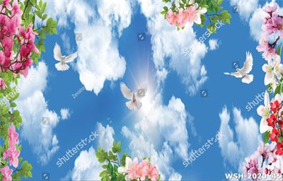 Dán trần hình hoa lá WSH-2020_45