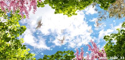 Dán trần hình hoa lá WSH-2020_33