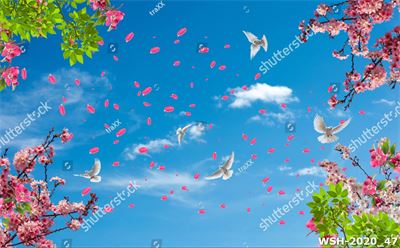 Dán trần hình hoa lá WSH-2020_47